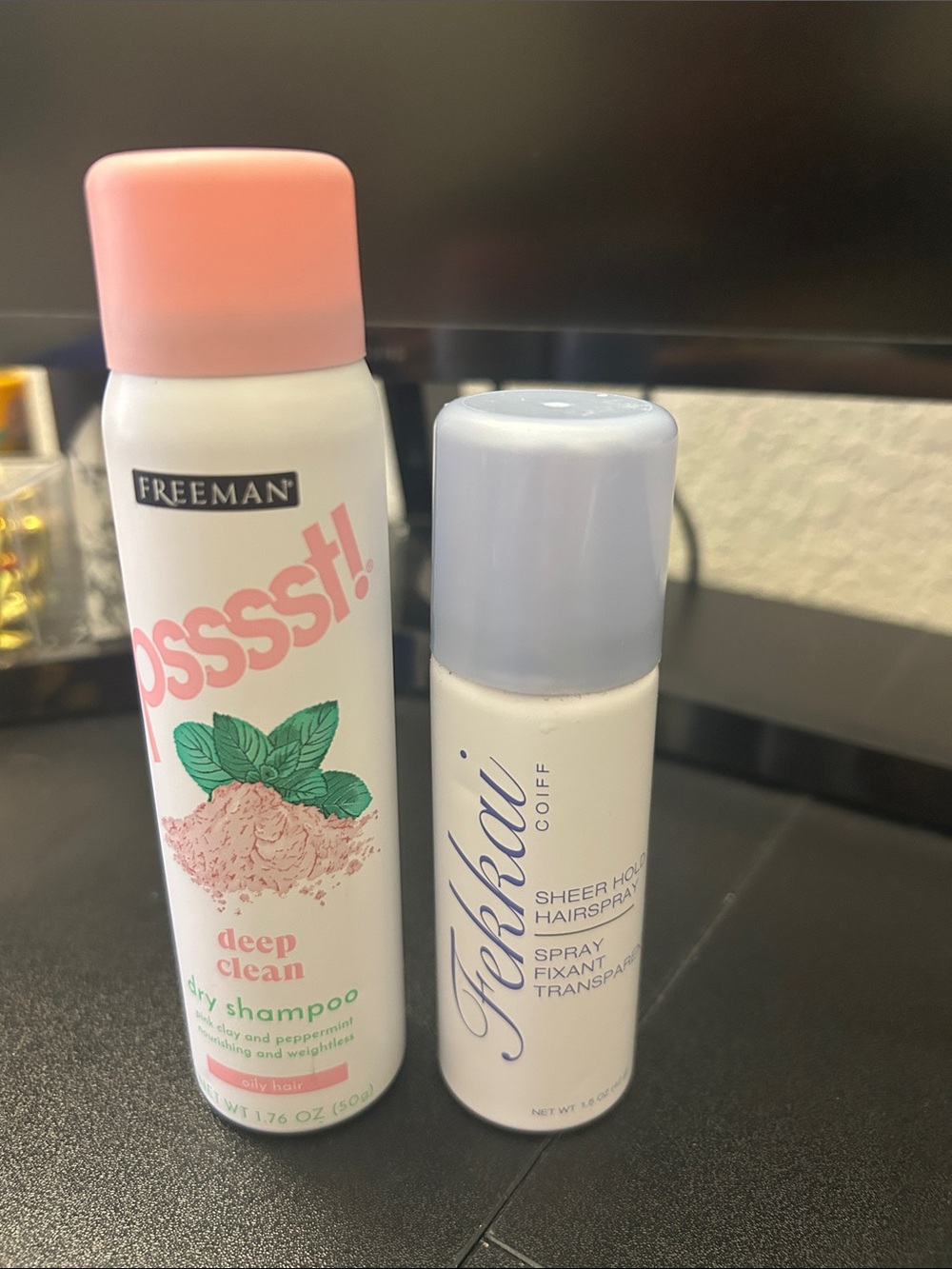 Fekkai Sheer Hair Spray & Freeman deep clear dry shampoo